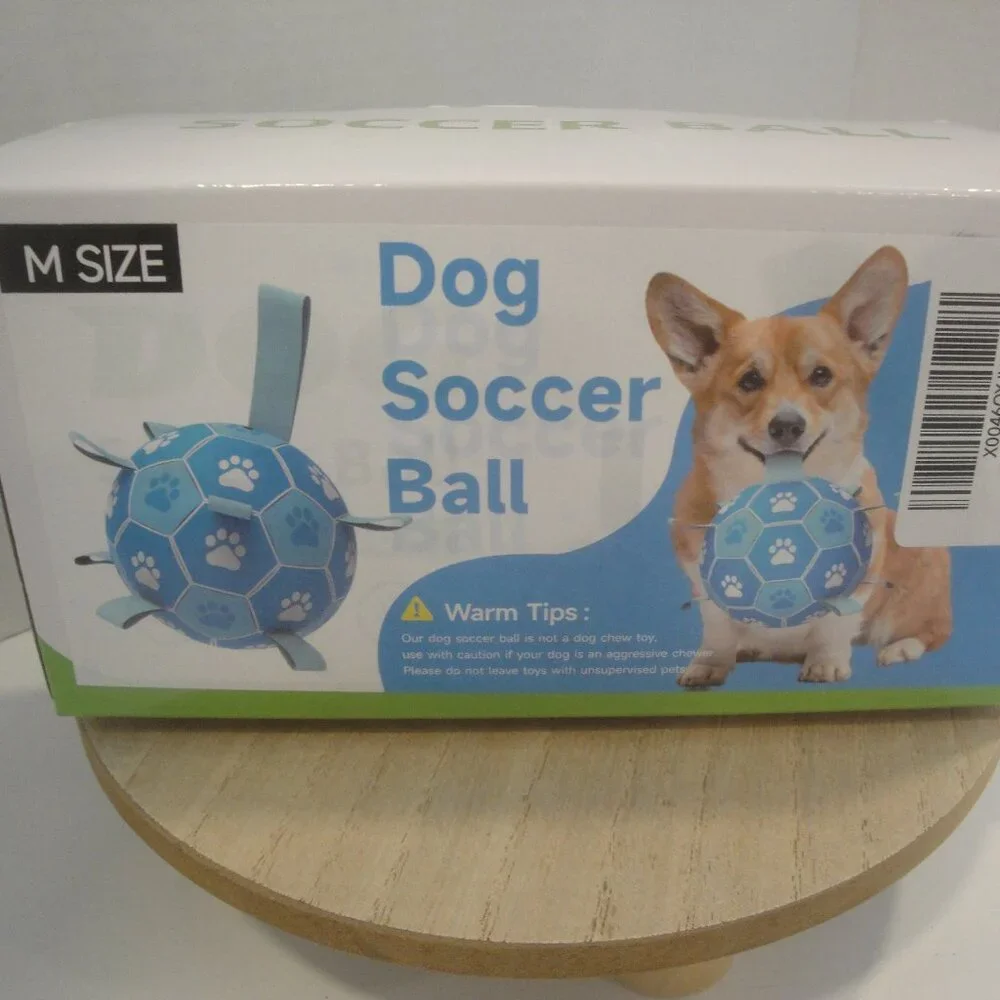 Soccer Ball for the Dog/Pup in the family with its own air pump to inflate--NIB